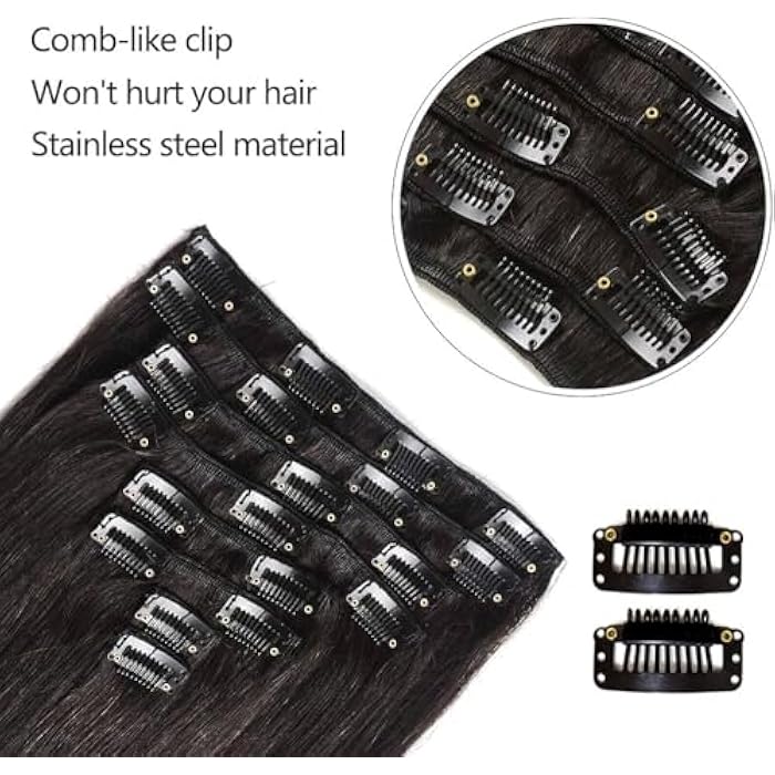 ECIF Body Wave Hair Extensions, Long Black to Brown Highlighted Hair Extensions Low Heat Blowouts Natural Looking - Image 3